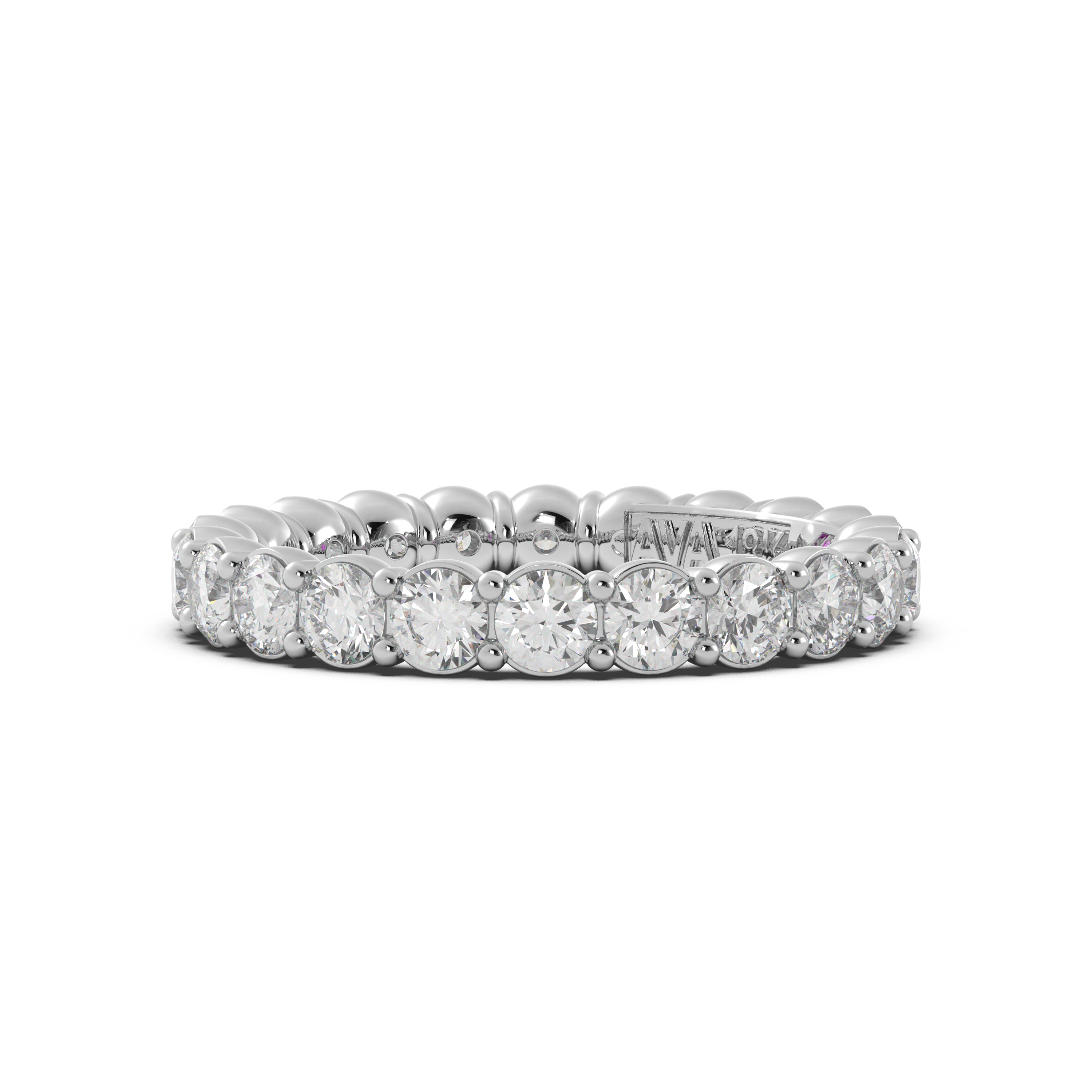 Round Signature Cup Eternity Ring